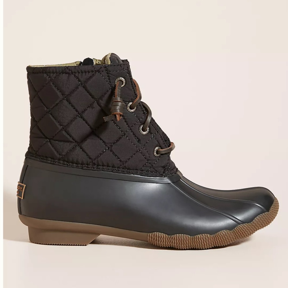 Sperry Saltwater Rain Winter Quilted Boots Women’s Size 8 for Anthropologie